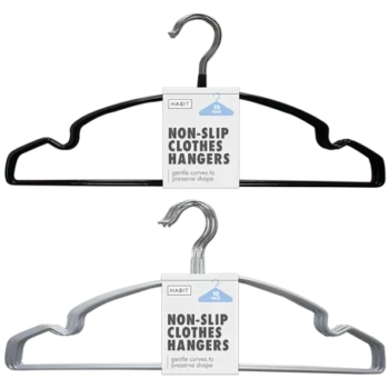 Non Slip Plastic Coat Hangers Pack of 10