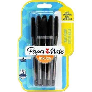Papermate Ink Joy 100 Black Ballpen 8s